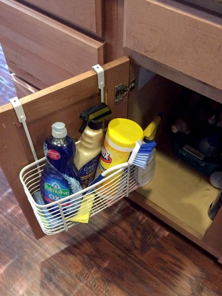 kitchen cabinet door basket